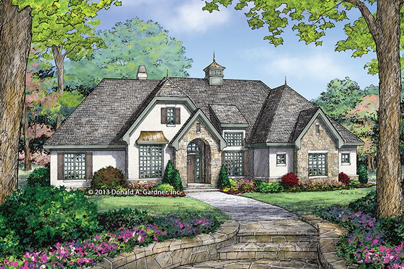 Architectural House Design - Country Exterior - Front Elevation Plan #929-985