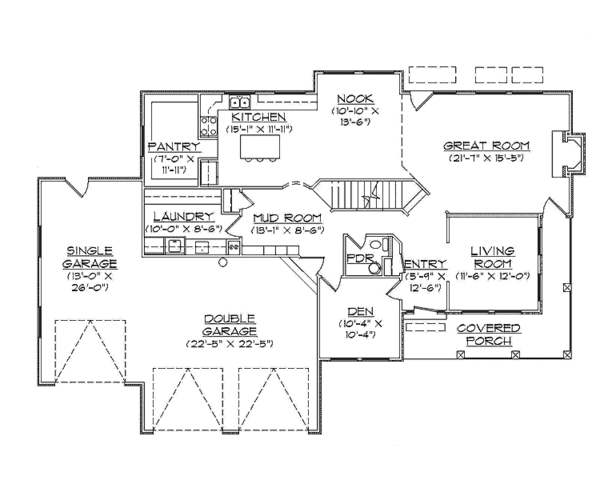 Dream House Plan - Country Floor Plan - Main Floor Plan #945-97