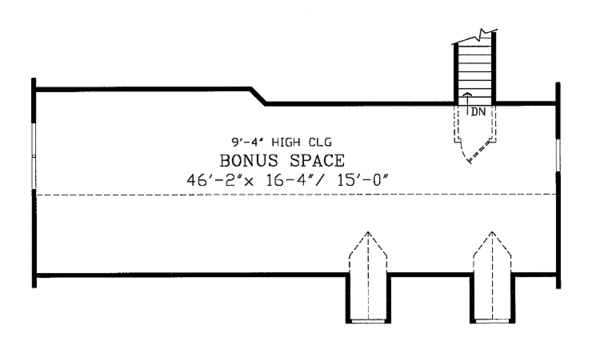 Architectural House Design - Ranch Floor Plan - Upper Floor Plan #314-200