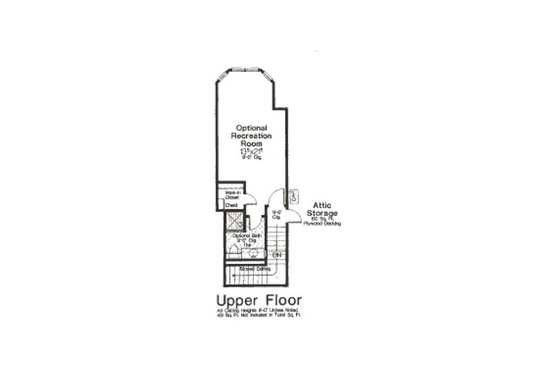 Architectural House Design - Floor Plan - Other Floor for European House Plan #310-667 - 4 bed, 3 bath
