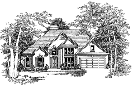 Exterior - Front Elevation 3 for Mediterranean House Plan #927-63 - 3 bed, 2 bath