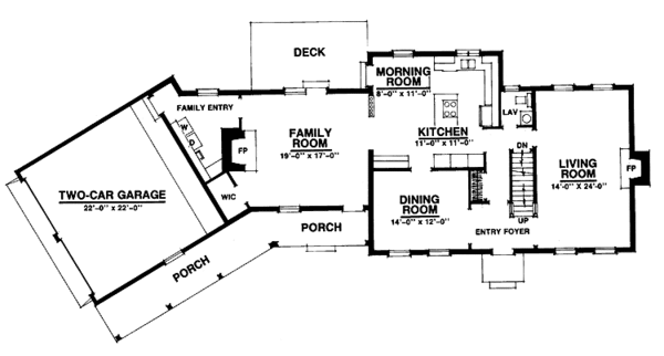 House Plan Design - Classical Floor Plan - Main Floor Plan #1016-24