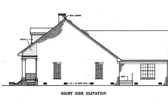 Exterior - Other Elevation for Southern House Plan #45-134 - 3 bed, 2 bath