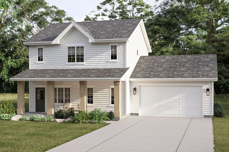 Architectural House Design - Exterior - Other Elevation 2 for Traditional House Plan #455-777 - 3 bed, 2.5 bath