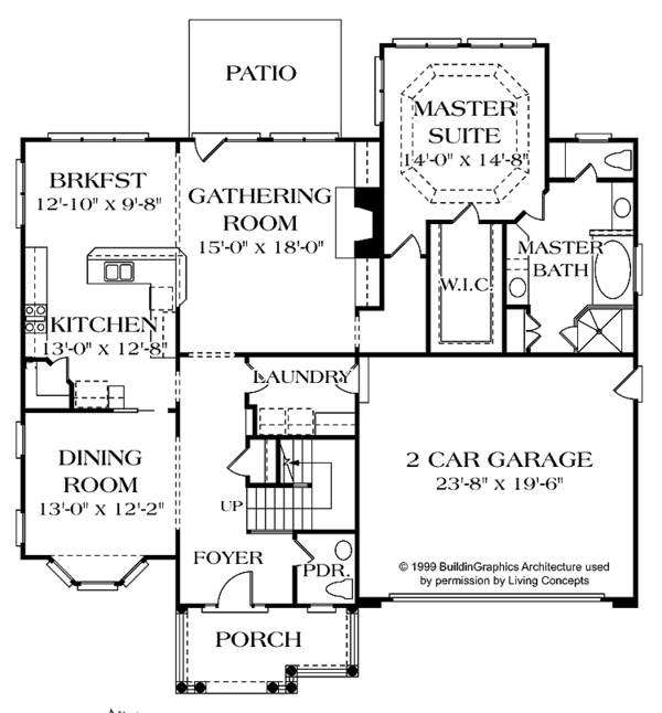 Dream House Plan - Colonial Floor Plan - Main Floor Plan #453-289
