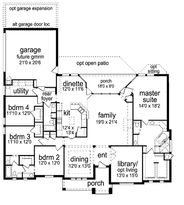 Architectural House Design - European Floor Plan - Main Floor Plan #84-775