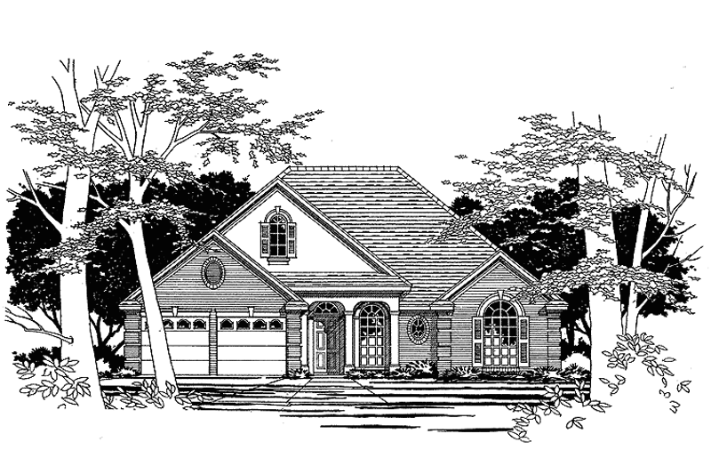 Architectural House Design - Ranch Exterior - Front Elevation Plan #472-273
