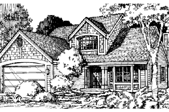 Exterior - Other Elevation for Country House Plan #320-365 - 2 bed, 2.5 bath