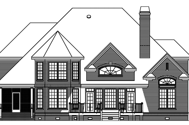 Home Plan - Exterior - Rear Elevation for Traditional House Plan #929-525 - 4 bed, 3 bath