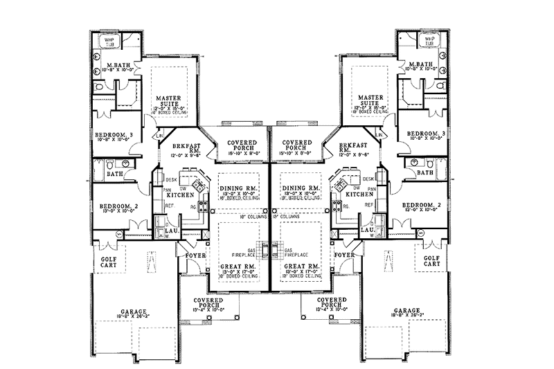 Home Plan - Floor Plan - Main Floor for Country House Plan #17-2788 - 6 bed, 4 bath