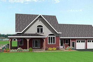 Country Exterior - Front Elevation Plan #75-104
