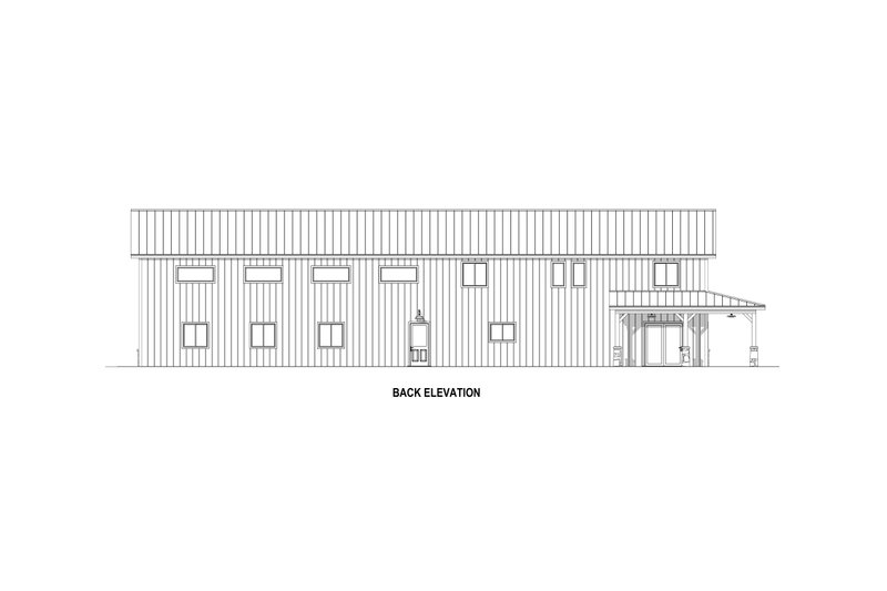 Dream House Plan - Exterior - Rear Elevation 8 for Barndominium House Plan #1084-16 - 3 bed, 2.5 bath