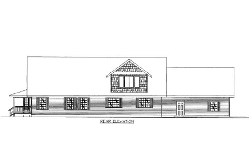 Architectural House Design - Exterior - Rear Elevation for Bungalow House Plan #117-636 - 3 bed, 4 bath