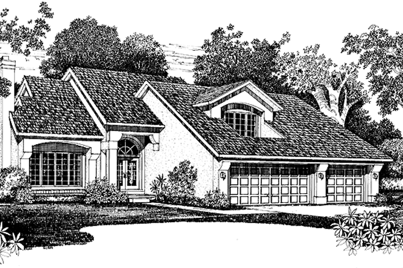 House Blueprint - Contemporary Exterior - Front Elevation Plan #72-995