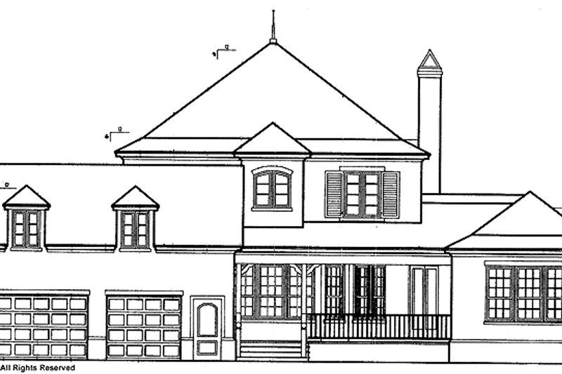 Home Plan - Exterior - Rear Elevation for Country House Plan #417-547 - 4 bed, 3.5 bath