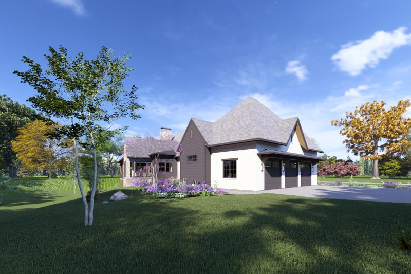 Home Plan - Exterior - Other Elevation 4 for Tudor House Plan #1069-37 - 2 bed, 2.5 bath