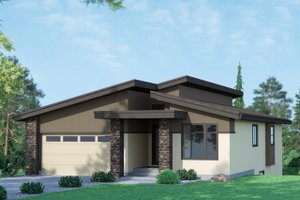 Contemporary Exterior - Front Elevation Plan #1100-32