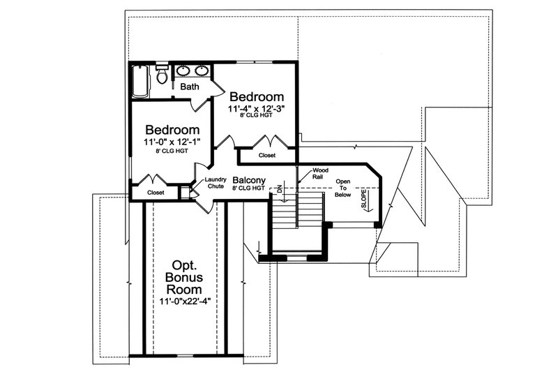 Home Plan - Floor Plan - Upper Floor for Traditional House Plan #46-913 - 3 bed, 2.5 bath