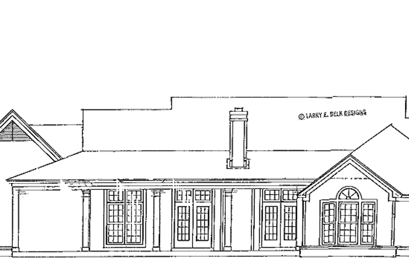 House Design - Exterior - Rear Elevation for Country House Plan #952-169 - 3 bed, 2 bath