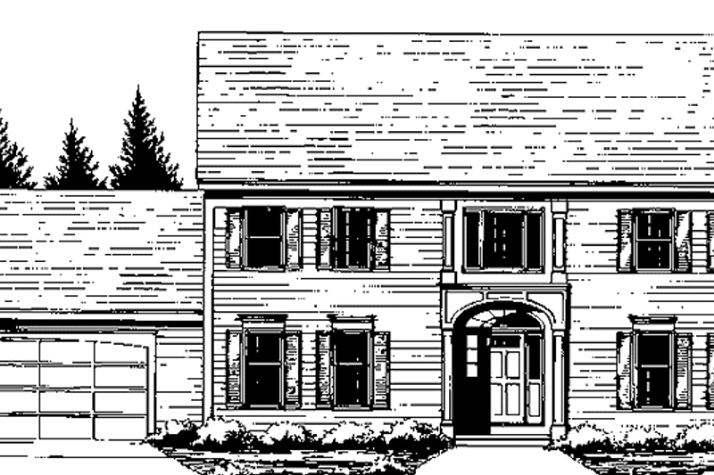 House Blueprint - Country Exterior - Front Elevation Plan #1001-116