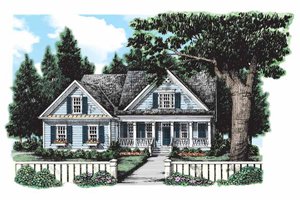 Country Exterior - Front Elevation Plan #927-127