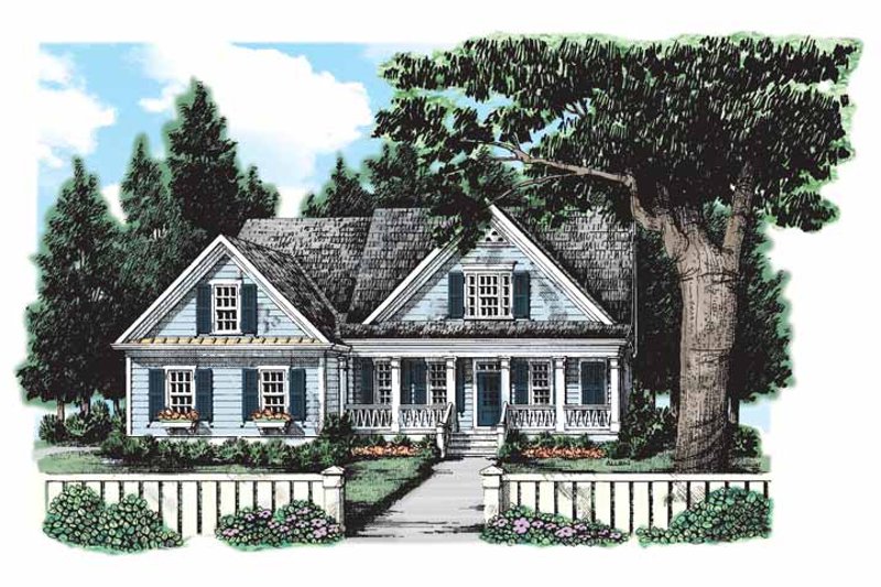 House Blueprint - Country Exterior - Front Elevation Plan #927-127