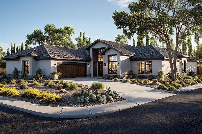 Home Plan - Ranch Exterior - Front Elevation Plan #124-501