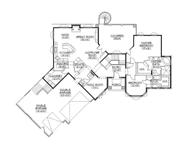 House Plan Design - Mediterranean Floor Plan - Main Floor Plan #945-133
