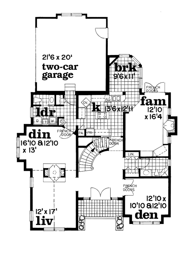 Home Plan - Contemporary Floor Plan - Main Floor Plan #47-988