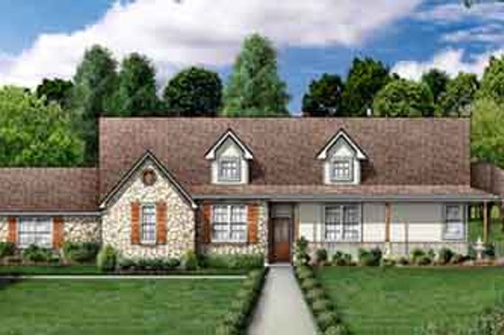 Exterior - Front Elevation for Traditional House Plan #84-169 - 3 bed, 3 bath