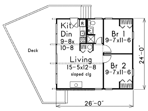Architectural House Design - Contemporary Floor Plan - Main Floor Plan #57-475