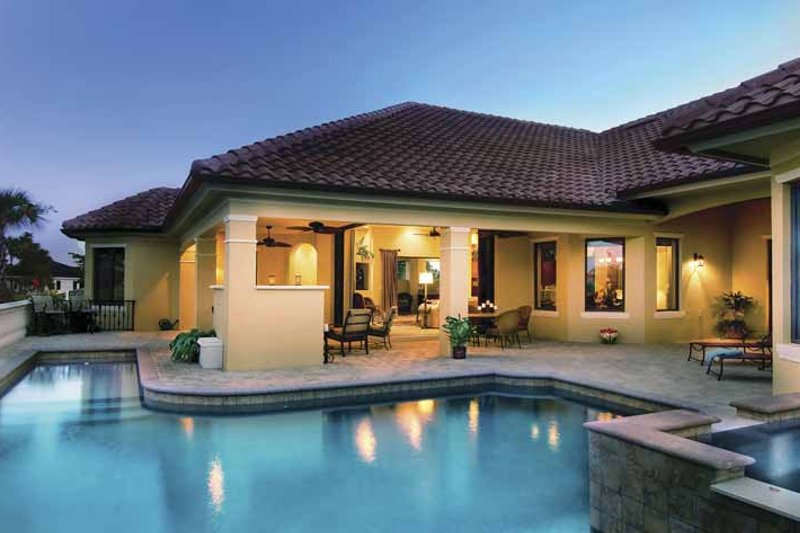 Dream House Plan - Exterior - Rear Elevation for Mediterranean House Plan #930-58 - 4 bed, 3.5 bath