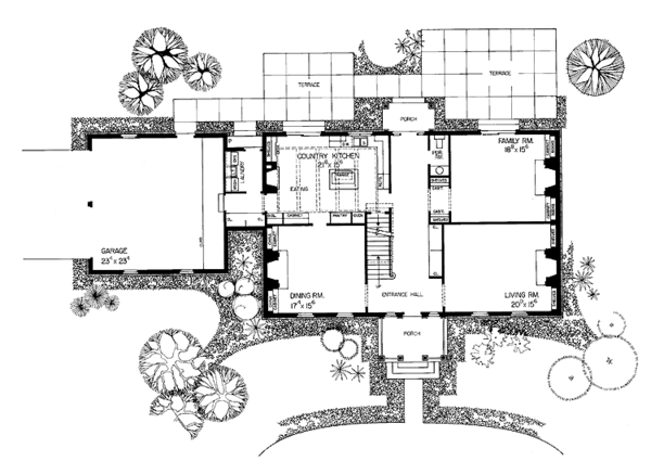 Architectural House Design - Classical Floor Plan - Main Floor Plan #72-674