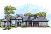 European Style House Plan - 3 Beds 3.5 Baths 4264 Sq/Ft Plan #70-1009 