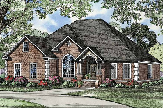 Exterior - Front Elevation 3 for Ranch House Plan #17-3211 - 4 bed, 3 bath