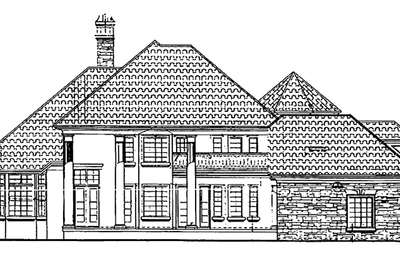 House Design - Exterior - Rear Elevation 1 for Classical House Plan #930-269 - 4 bed, 3.5 bath