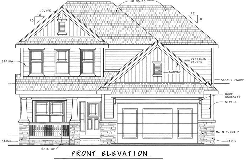 Home Plan - Exterior - Front Elevation 4 for Bungalow House Plan #20-1780 - 3 bed, 3 bath