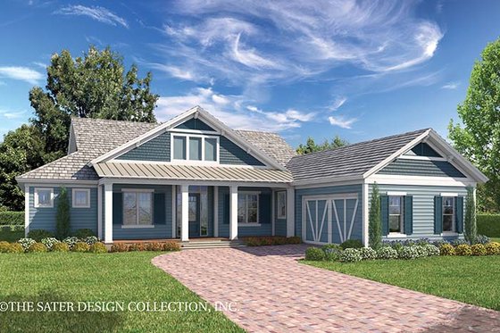 Exterior - Front Elevation 3 for Country House Plan #930-467 - 3 bed, 3.5 bath