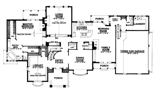 Dream House Plan - Country Floor Plan - Main Floor Plan #1016-17