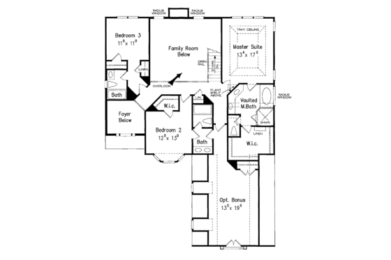 Floor Plan - Upper Floor for Colonial House Plan #927-895 - 4 bed, 4 bath