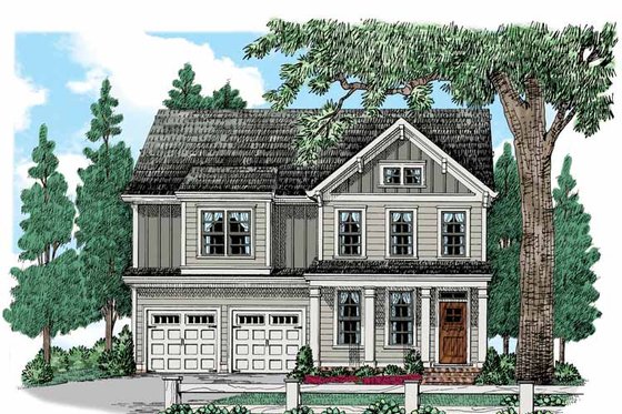 Exterior - Front Elevation 3 for Country House Plan #927-941 - 4 bed, 2.5 bath