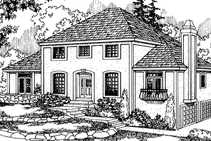 Architectural House Design - Country Exterior - Front Elevation Plan #303-470