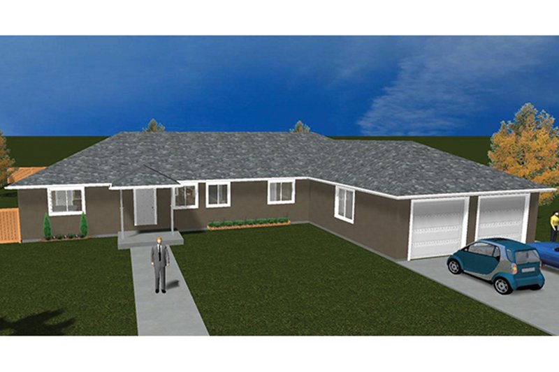 Dream House Plan - Ranch Exterior - Front Elevation Plan #1060-31
