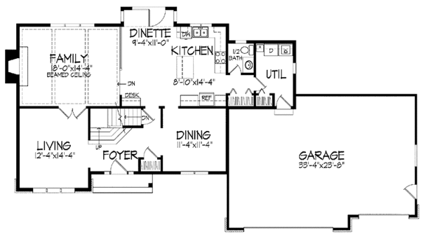 House Plan Design - European Floor Plan - Main Floor Plan #51-763