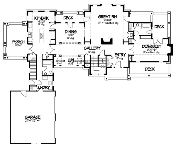 Home Plan - Country Floor Plan - Main Floor Plan #320-744