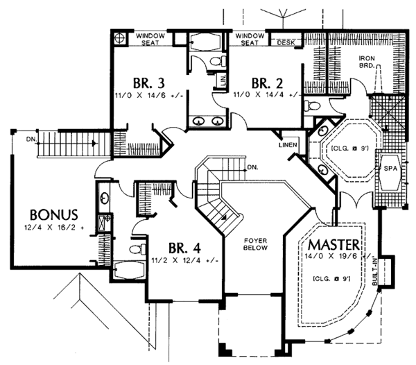 House Plan Design - Contemporary Floor Plan - Upper Floor Plan #48-734
