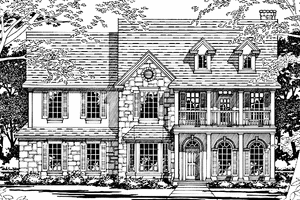 House Plan Design - Exterior - Front Elevation for Country House Plan #472-341 - 5 bed, 3 bath