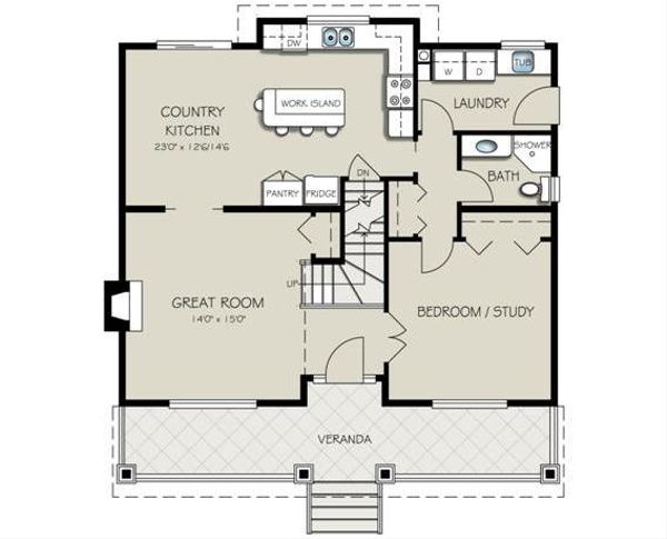 House Blueprint - Traditional Floor Plan - Main Floor Plan #18-286