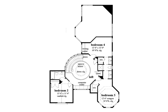 Floor Plan - Upper Floor for Victorian House Plan #930-165 - 4 bed, 3.5 bath