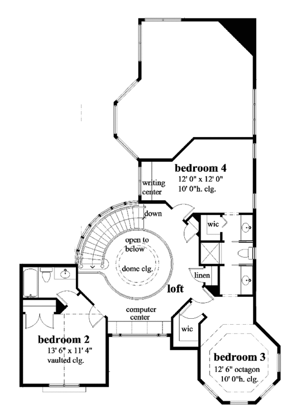 Architectural House Design - Victorian Floor Plan - Upper Floor Plan #930-165